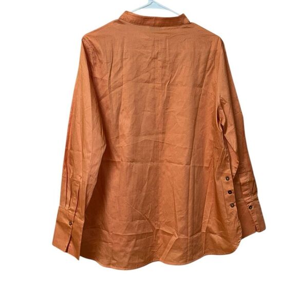 Harshman Orange Cotton Lightweight Top/Blouse(Size Large) - Picture 6 of 10